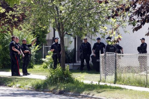 Possible shooting scene at 1516 Roy. July 12, 2011 (BORIS MINKEVICH / WINNIPEG FREE PRESS)