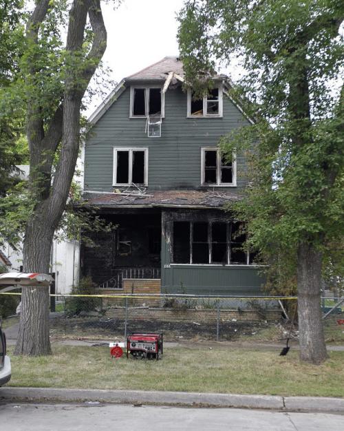 The rooming house on Austin Street North where 4 people perished in an early morning fire, July 16th, 2011. (TREVOR HAGAN/WINNIPEG FREE PRESS) - See Bill Redekop story