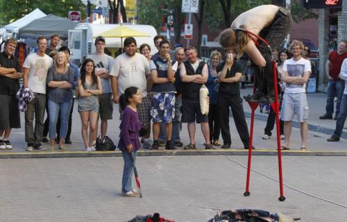 Generic photos of the Fringe Festival around Old Market Square . July 24, 2011 (BORIS MINKEVICH / WINNIPEG FREE PRESS)