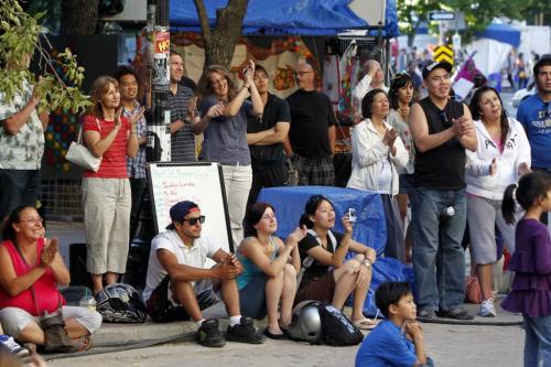 Generic photos of the Fringe Festival around Old Market Square . July 24, 2011 (BORIS MINKEVICH / WINNIPEG FREE PRESS)
