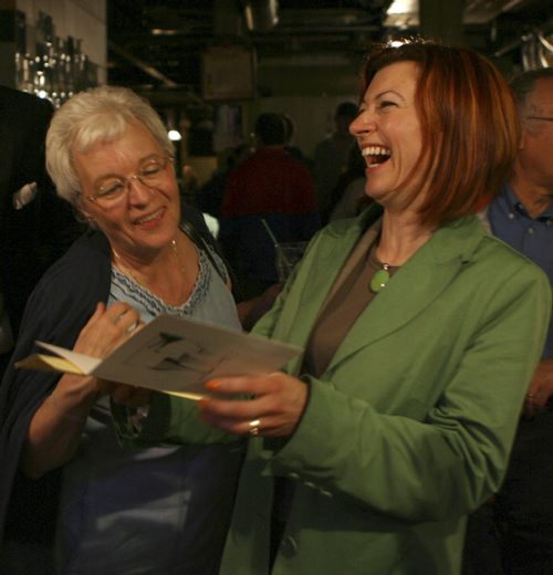 Ruth Bonneville/Winnipeg Free Press Election - Sharon Blady celebrates winning her Kirkbridge riding with family.