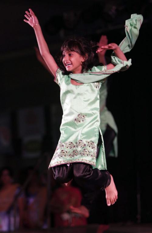 FOLKLORAMA - Punjab Pavilion 2011 - Avani Bain from Vancouver performs with the group called Explosion. August 7, 2011 (BORIS MINKEVICH / WINNIPEG FREE PRESS)