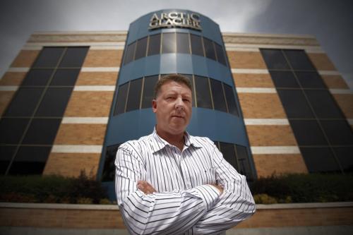 Keith McMahon, president and CEO of Artic Glacier, is photographed outside their head office in Winnipeg Friday, August 12, 2011. John Woods/Winnipeg Free Press