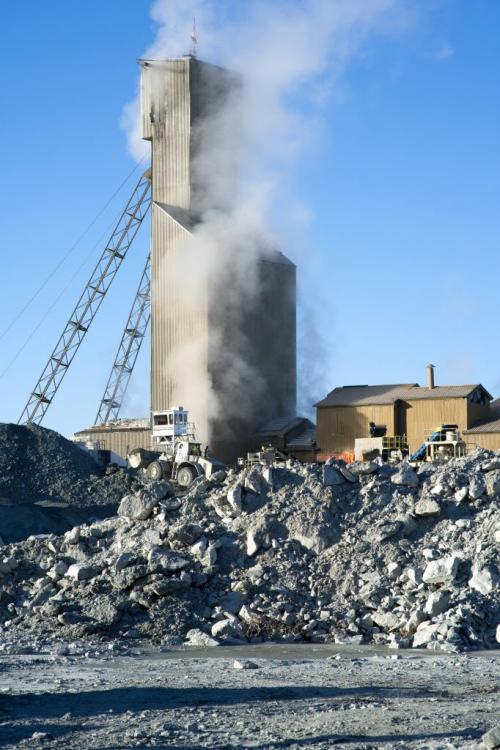 exterior shot of the Rice Lake mining complex at Bissett Graeme Oxby / San Gold Corp.  - for murray mcneill story / winnipeg free press