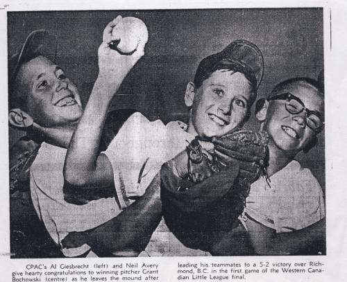 CPAC's Al Giesbrecht, left, Grant Bochowski and Neil Avery  -Little Canadian Baseball Championships - for Don Marks FYI story winnipeg free press