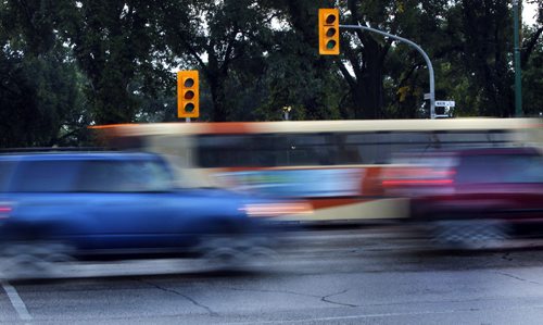 The traffic lights are out at the Main St. and  Mountain Ave. intersection Thursday morning.  web story (WAYNE GLOWACKI/WINNIPEG FREE PRESS) Winnipeg Free Press Sept.1  2011