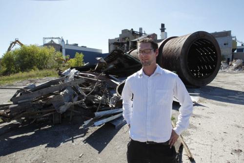 Various photos of the old paper mill in Pine Falls that shut down and is now being demolished. Andrew Kaus of Edgewater Development Corp director.  Sept 8 , 2011 (BORIS MINKEVICH / WINNIPEG FREE PRESS)