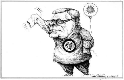 October 5 2011 edit cartoon DALE CUMMINGS / WINNIPEG FREE PRESS / MANITOBA ELECTION / SELINGER WIN
