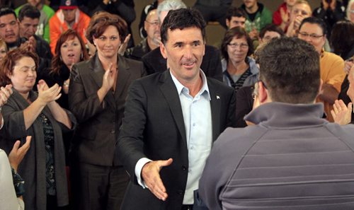 Paul Dewar running for the leadership of the Federal NDP made a stop in Winnipeg's Point Douglas area for a town hall campaign stop. 111013 - Thursday, October 13, 2011 -  (MIKE DEAL / WINNIPEG FREE PRESS)