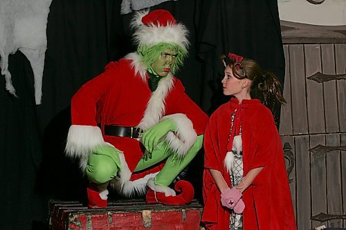 BORIS MINKEVICH / WINNIPEG FREE PRESS  061218 The Grinch played by Matthew Stefanson and Cindy Louwho plaid by Hayley McMurray, pose for some photos.