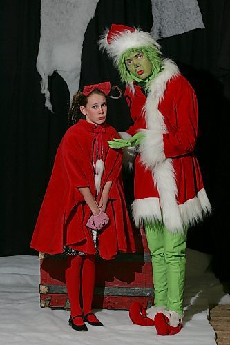 BORIS MINKEVICH / WINNIPEG FREE PRESS  061218 The Grinch played by Matthew Stefanson and Cindy Louwho plaid by Hayley McMurray, pose for some photos.
