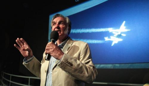 Burt Rutan an aerospace engineer is in town as part of the BioFibre 2011 conference. He has designed all sorts of award-winning aircraft and won the $10 million prize to design the first tourist rocket ship. 111025 Mike Deal / Winnipeg Free Press