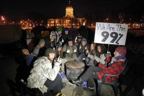 Feature photo from Occupy Winnipeg at Memorial Park. November 7, 2011 (BORIS MINKEVICH/ WINNIPEG FREE PRESS)