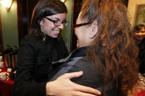 November 18, 2011 - 111118  -  Niki Ashton, candidate for the leadership of the federal NDP, greets supporters after speaking at the Hotel fort Garry Friday, November 18, 2011.    John Woods / Winnipeg Free Press  Re: Bruce Owen