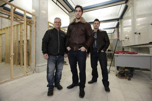 December 6, 2011 - 111206  -  Ryan Marcel Daneault (R), Michael Leger (M), and Rick Penner are partners in a new venture called Fox & Fiddle to open in an old TD Bank building on MAin Street Tuesday December 6, 2011.    John Woods / Winnipeg Free Press