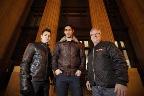 December 6, 2011 - 111206  -  (LtoR) Ryan Marcel Daneault, Michael Leger, and Rick Penner are partners in a new venture called Fox & Fiddle to open in an old TD Bank building on MAin Street Tuesday December 6, 2011.    John Woods / Winnipeg Free Press