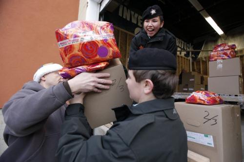 December 17, 2011 - 111217  - Cpl. Caitlion Starr helps out at the Christmas Cheer Board in Winnipeg Saturday, December 17, 2011.  John Woods / Winnipeg Free Press