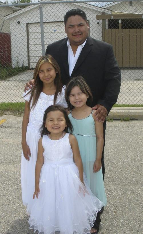 Michael Wood, who died in October, is shown here in 2009 with he and his common law wife Rita Koostachins children: top to bottom: Jayda. Jaid-Lynn and Chloe. Koostachin lost her husband after foot surgery in October, her brother Tim Koostachin after he was beaten to death in late August, a still-born baby in May, and another brother on the streets of Toronto last year, and nearly died herself after recent abdominal surgery. And all she wants for Christmas, she said, is healing.For Sinclair Dec. 22, 2011 column  winnipeg free press