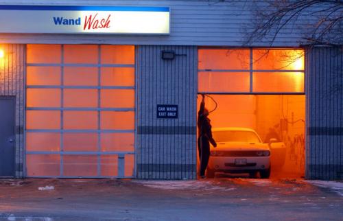 Christmas wash. A car lover washes his baby at a Husky car wash on St. Annes Road. Mild temperatures mean car owners will have an uphill battle keeping their vehicles clean for xmas weekend.  December 23, 2011 BORIS MINKEVICH / WINNIPEG FREE PRESS