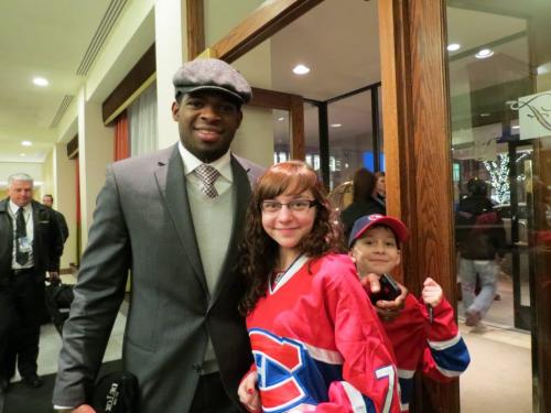 Jeremy and Kyla Horbul, who went Montreal Canadiens autograph hunting at The Fairmont late Thursday afternoon  and scored with defenceman P.K. Subban. December 22, 2011  Gordon Sinclair/ Winnipeg Free Press