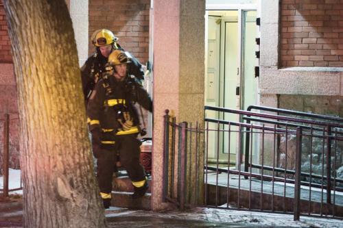 December 26, 2011 - 111226  - Firefighters were called to an apartment fire at 351 Victor Monday, December 26, 2011. John Woods / Winnipeg Free Press