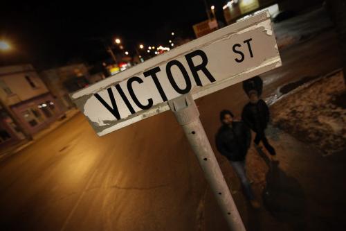 January 09, 2012 - 120108  - A photo at Victor Street and Ellice Monday, January 09, 2012. A shooting occurred on Victor that saw two young girls shot in a drive by shooting in 2010. John Woods / Winnipeg Free Press