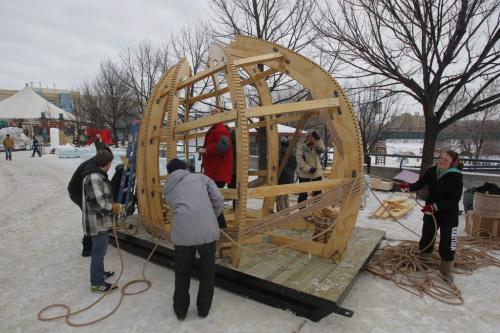 Warming Huts. Rope Pavilion- Kevin Erickson.  January 26, 2012 BORIS MINKEVICH / WINNIPEG FREE PRESS