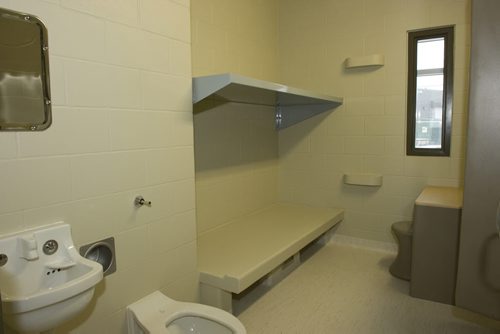 Women's Correctional Center, Headingley, Manitoba. Regular cell, two bunks. Province of Manitoba photo. January 26 2012.