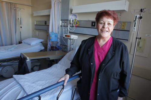 Photo to illustrate story on nurse demographics and how lots here in Manitoba (more than the Cdn average) are closer to retirement age. Tracy Heppner, a nurse in St. Bs acute surgical unit, has agreed to be photographed for the story. She is nearing retirement.  January 27, 2012 BORIS MINKEVICH / WINNIPEG FREE PRESS