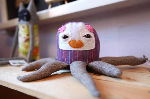 Detour - Villekulla a new handmade accessory boutique in Wolsely has everything from pucker scarves to stuff toys in its quaint mini studio. Stuffed Creatures by "Marathon 1981". See Connie Tomato's story. Jan 31, 2012 (Ruth Bonneville / Photographer) Winnipeg Free Press