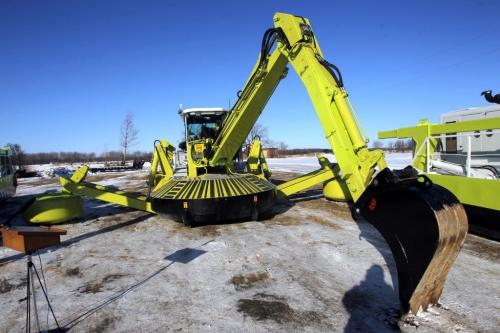 The new Amphibex AE400 photographed before the news conference announcing it in East Selkirk, Manitoba. February 10, 2012 BORIS MINKEVICH / WINNIPEG FREE PRESS