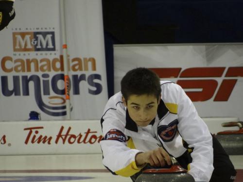 Colton Lott of Team Doering representing Manitoba juniors. Feb. 11, 2012. Tim Gall photo. Winnipeg Free Press
