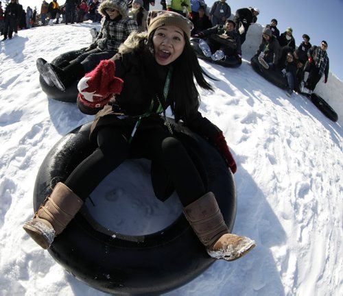 Desiree Carbonell, 18, part of ANAK, a not for profit mentorship program for young Filipino immigrants, at Festival du Voyageur Saturday, February 18, 2012. (TREVOR HAGAN/WINNIPEG FREE PRESS) - see carol sanders story