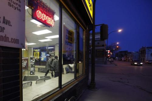 March 13, 2012 - 120313  -  A man is photographed in a Money Mart at Selkirk Avenue Tuesday, March 13, 2012.    John Woods / Winnipeg Free Press