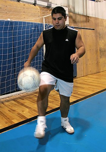 BORIS MINKEVICH / WINNIPEG FREE PRESS  070129 Nano Romero juggles the soccer ball at Real 10 Sports Complex on Logan.