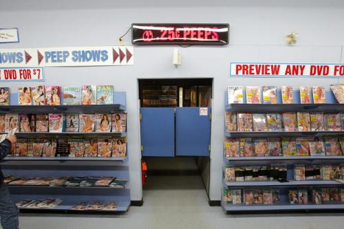 Peep show area in Dominion News on Portage Ave.  March 20, 2012  BORIS MINKEVICH / WINNIPEG FREE PRESS