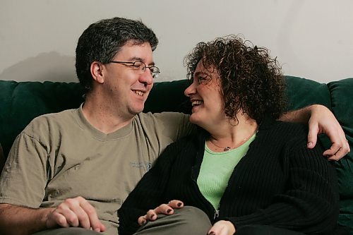 BORIS MINKEVICH / WINNIPEG FREE PRESS  070130 Rick and Kim Scherger are a loving couple for a Valentine feature.