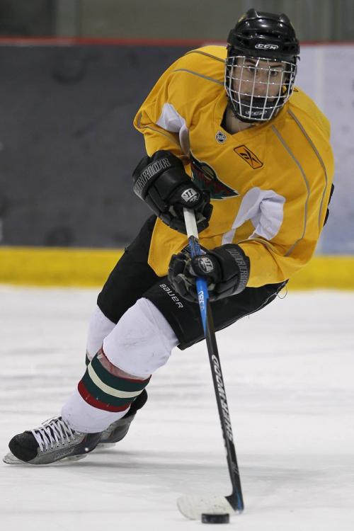 Winnipeg Wild Danys Chartrand (21) at practice in Winnipeg on Sunday, March 25, 2012. (John Woods / Winnipeg Free Press)