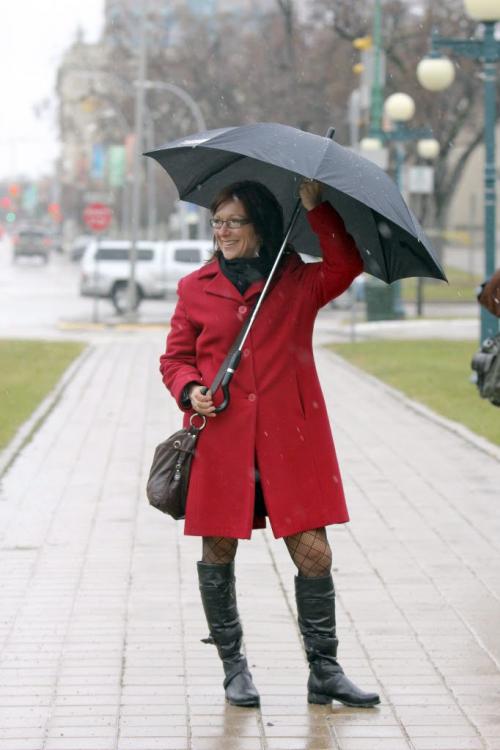 StreetStyle - Maureen Malkowich Saturday March 31st 2012. Spotted walking through the legislature building after work. Photos taken by Celine Bonneville Winnipeg Free Press