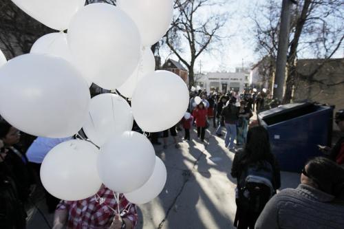 April 3, 2012 - 120403  - Family and friends gather at a vigil Tuesday April 3, 2012 for Carolyn Marie Sinclair and her unborn baby who were found murdered and dumped in a backlane on the 700 block of Notre Dame Avenue Saturday March 31, 2012.  John Woods / Winnipeg Free Press