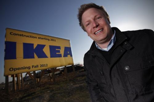 April 10, 2012 - 120410  -  Stephen Bobko, the newly appointed manager of the Winnipeg IKEA store, is photographed Tuesday April 10, 2012 on the construction site of the new store which is expected to open in November.    John Woods / Winnipeg Free Press