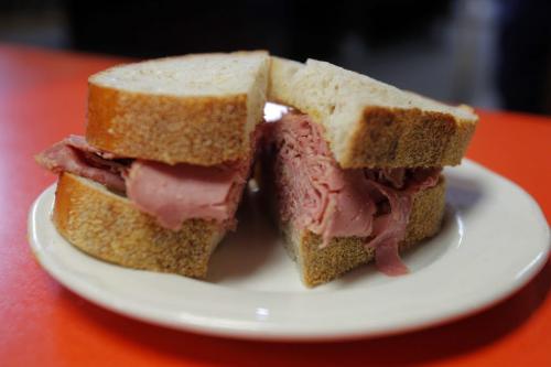 RESTAURANT REVIEW - Eddy's Place- Corned beef sandwich. April 18, 2012  BORIS MINKEVICH / WINNIPEG FREE PRESS
