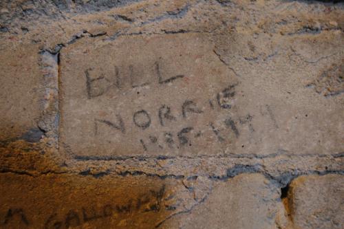 Principal Sparling School - up in the bell tower where grads used to sign a brick on their way out. Bill Norrie signed a brick. April 19, 2012  BORIS MINKEVICH / WINNIPEG FREE PRESS