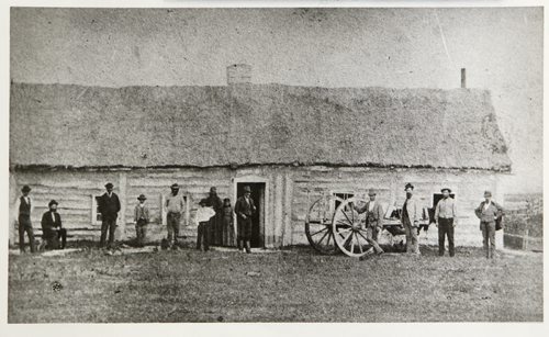 Red River Settlement. Metis Cottage, 1870. Photographed at archives, Friday, April 20, 2012. (TREVOR HAGAN/WINNIPEG FREE PRESS) - uk fyi