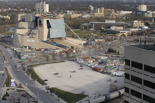 April 24, 2012 - 120424  - Proposed water park waterpark site and human rights museum photographed Tuesday April 24, 2012.    John Woods / Winnipeg Free Press. Parcel 4 Four CMHR