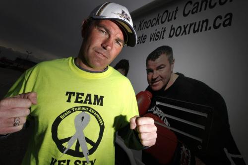 April 29, 2012 - 120428  -  Former Olympic boxer Mike Strange is photographed in Winnipeg Sunday April 29, 2012.  Strange is running from Thunder Bay to the west coast as part of cancer fundraiser to finish the Terry Fox run across the country. John Woods / Winnipeg Free Press