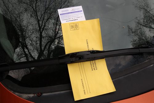 A City of Winnipeg Parking ticket on a car in downtown Winnipeg Tuesdsay-For Files- May 01, 2012   (JOE BRYKSA / WINNIPEG FREE PRESS)