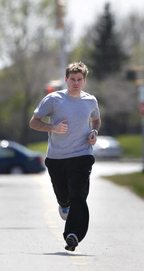 Fitness. Running champion Mike Booth, for Free Press series on running.   Shamona Harnett story  (WAYNE GLOWACKI/WINNIPEG FREE PRESS) Winnipeg Free Press  May 3 2012