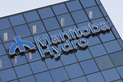 John Woods / Winnipeg Free Press / February - 070209  - Manitoba Hydro logo on 444 St Mary  Friday February 9/07.   Story is about how the new Manitoba Hydro building will affect Winnipeg commercial real estate.