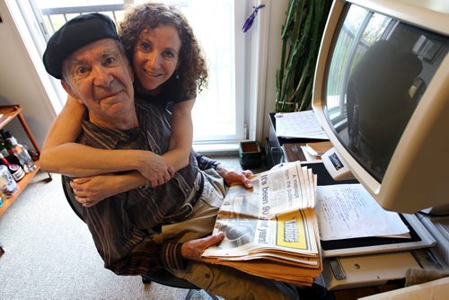 Val Werier with his daughter Judy Werier- See Gordon Sinclair story - May 11, 2012   (JOE BRYKSA / WINNIPEG FREE PRESS)
